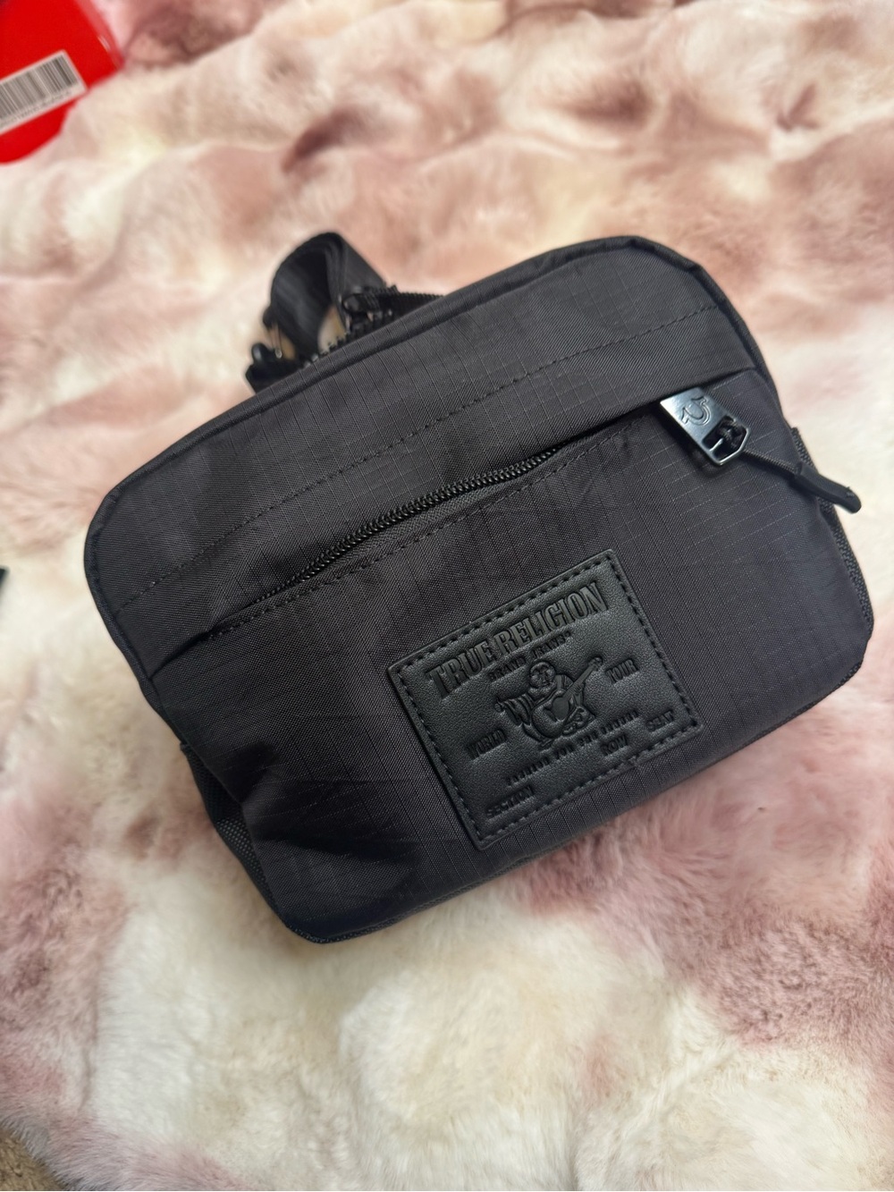 True Religion Black Men's Crossbody Belt Bag